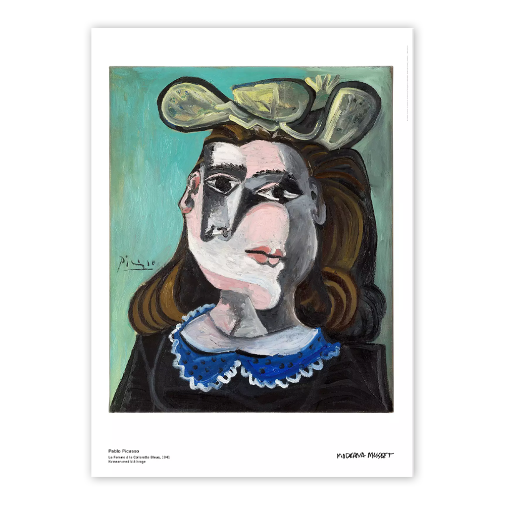 La Femme à la collerette bleue Poster / Pablo Picasso / 파블로 피카소 포스터 / 50 cm x 70 cm