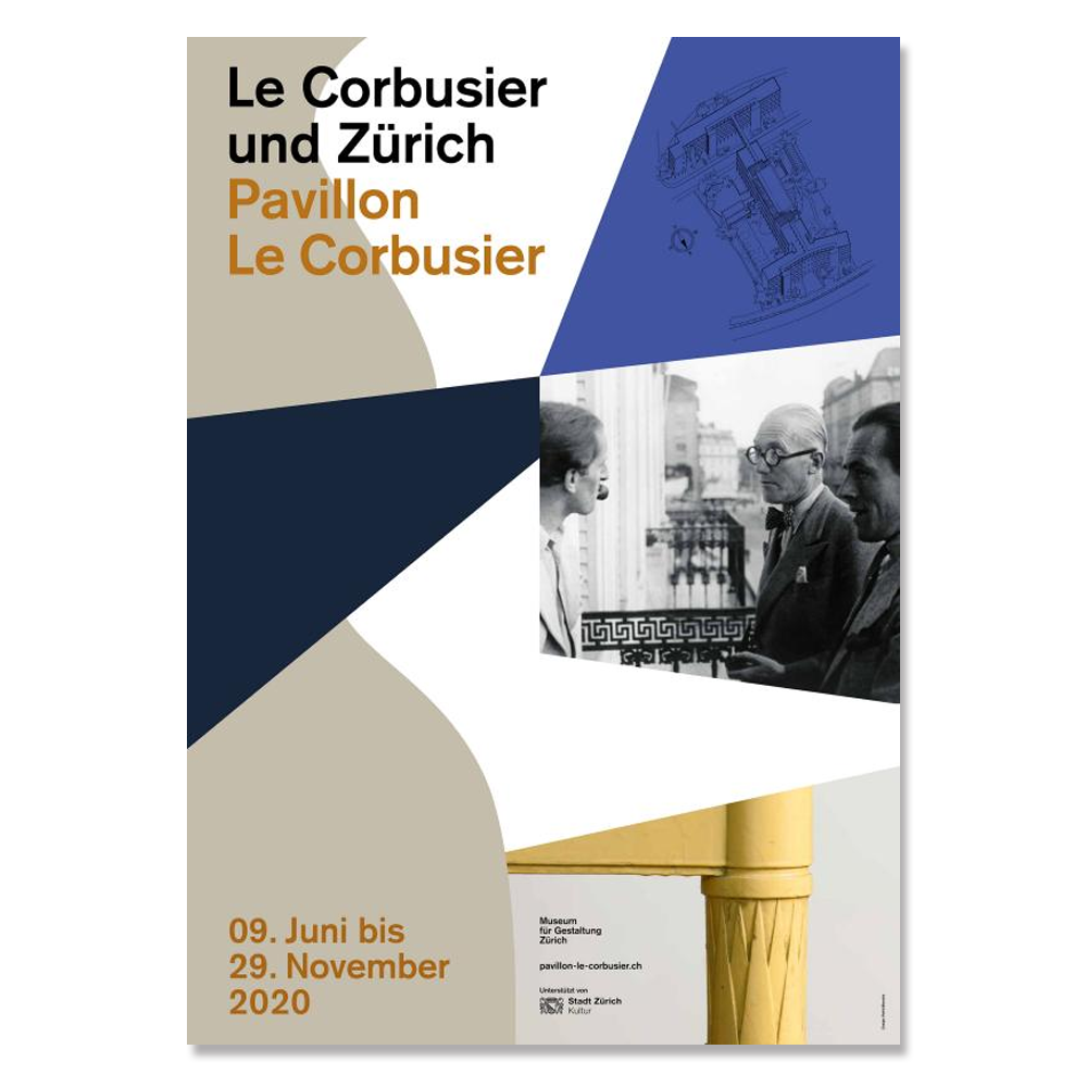 Le Corbusier und Zürich Poster / 르코르뷔지에 포스터 / 대형 포스터 / 89.5cm x 128cm