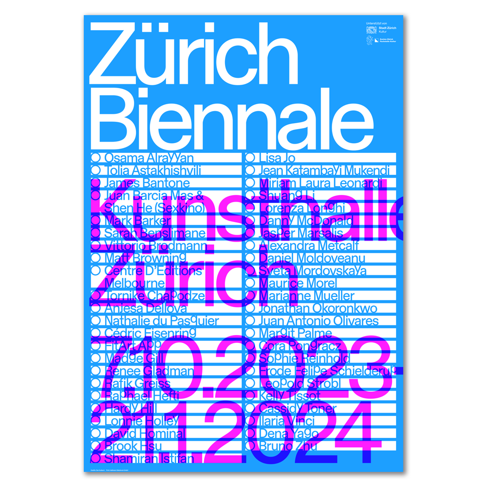 Zürich Biennale Poster / 대형 포스터 / 89.5 cm x 128 cm