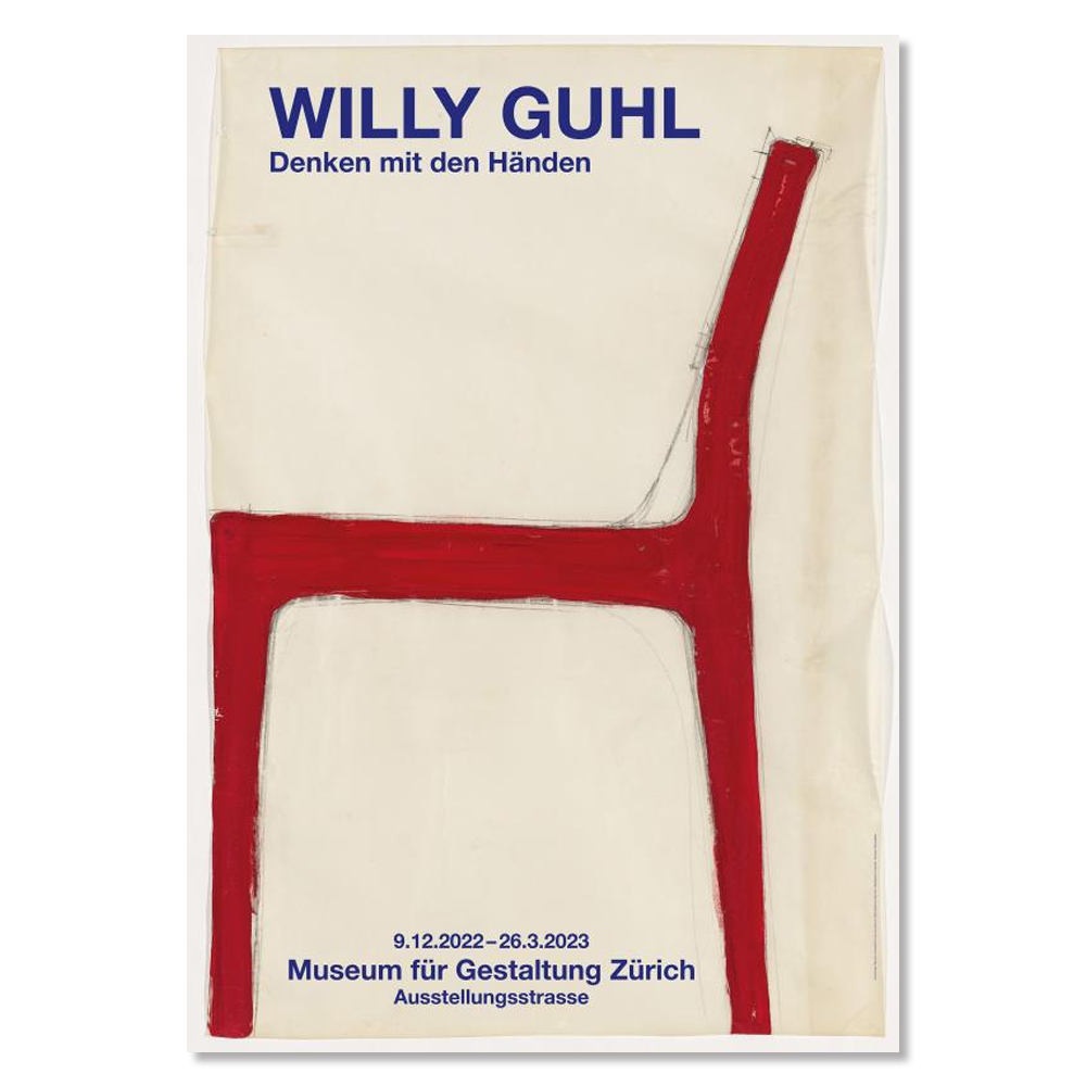 Willy Guhl – Denken mit den Händen Poster / 스위스 디자인 뮤지엄 포스터 / 대형 포스터 / 90.5cm x 128cm