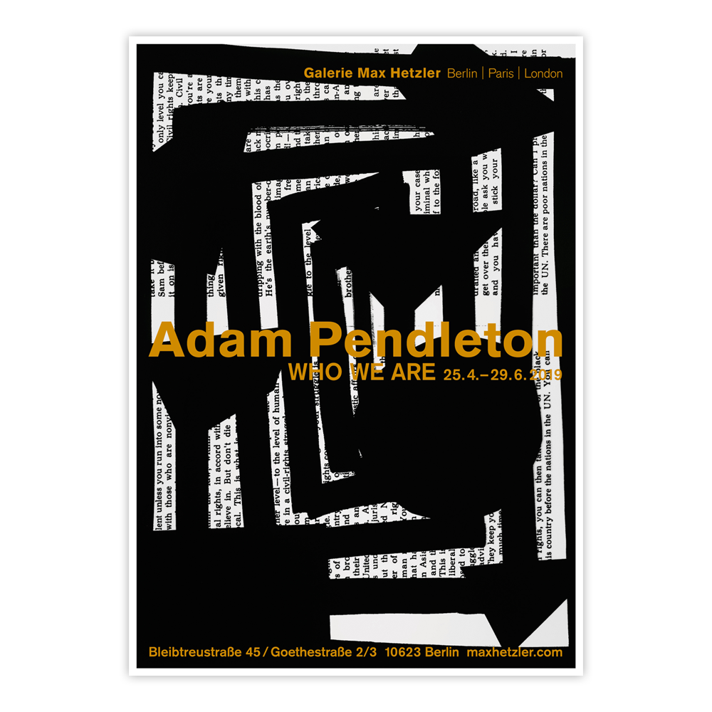 Who We Are Poster / 애덤 펜들턴 포스터 / Adam Pendleton / 59.5 cm x 83.5 cm