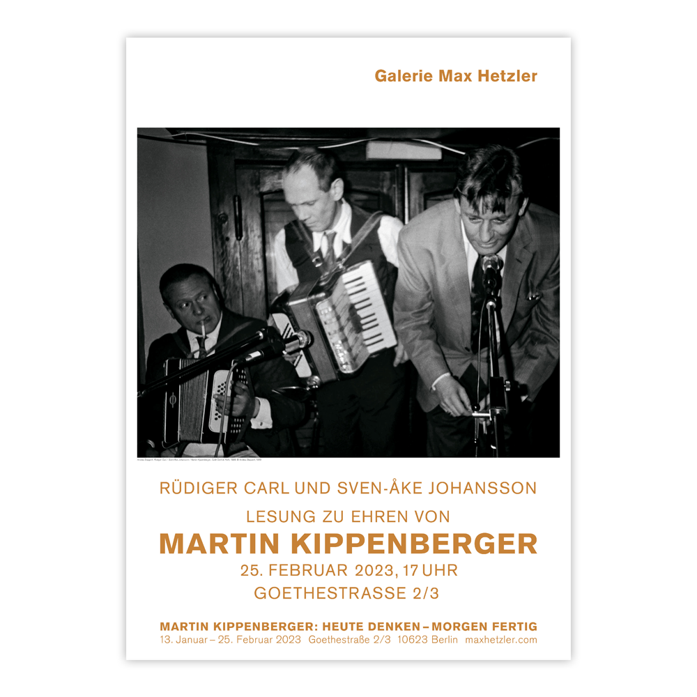heute denken - morgen fertig Poster / 마르틴 키펜베르거 포스터 / Martin Kippenberger / 50 cm x 70 cm