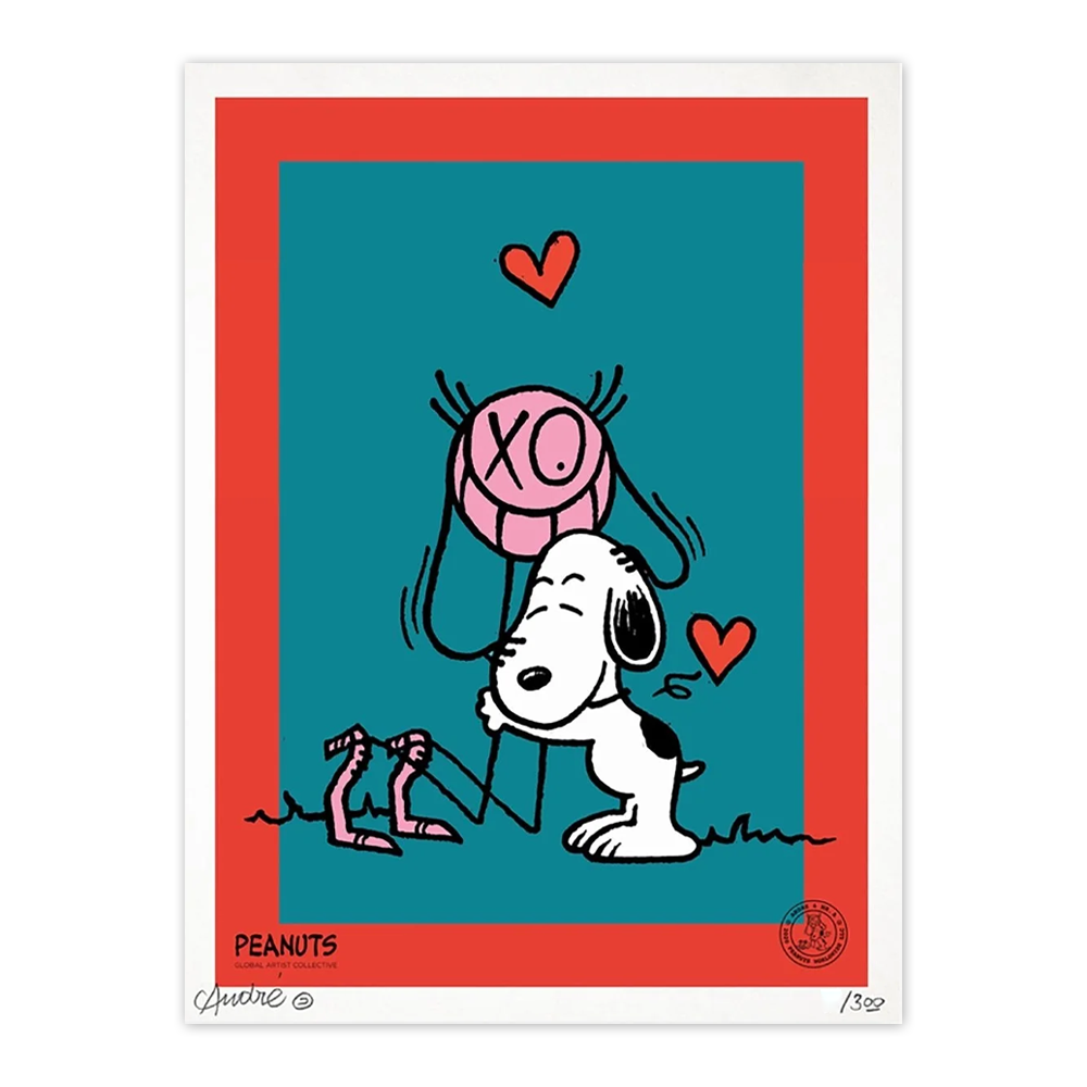 Mr. A loves Snoopy Poster (액자포함) / 앙드레 사라이바 포스터 / Andre Saraiva / 45 cm x 61 cm / 리미티드 에디션