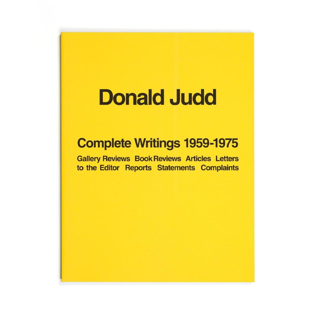 도널드 저드 아트북 / Donald Judd: Complete Writings 1959–1975 / 도널드 저드 책 / 도널드 저드 작품집 / 디자인 서적